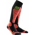 CEP Ski Merino Socks Men Black / Coral