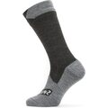 Sealskinz Waterproof All Weather Mid Length Sock Black/Grey Marl