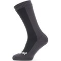 Sealskinz Waterproof Cold Weather Mid Length Sock Black/Grey