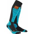 CEP Ski Merino Socks Women Black / Azure