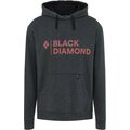 Black Diamond Stacked Logo Hoody Mens Black Heather