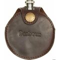 Barbour Round Hip Flask in Gift Box Brown