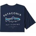 Patagonia Framed Fitz Roy Trout Organic T-Shirt Classic Navy