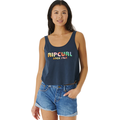 Rip Curl Icons Of Surf Pump Font Tank Womens Navy