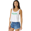 Rip Curl Icons Of Surf Pump Font Tank Womens Optical White