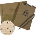 Rite in the Rain Tri-Fold Notebook Kit 4" x 6" Tan