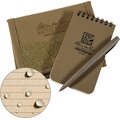 Rite in the Rain Tri-Fold Notebook Kit 3" x 5" Tan