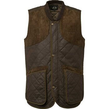 Chevalier Vintage Shooting Vest Men, Leather Brown, L