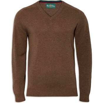 Alan Paine Streetly Vee Neck Pullover Mens, Tobacco, L