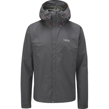 RAB Downpour Eco Waterproof Jacket Mens, Graphene, L