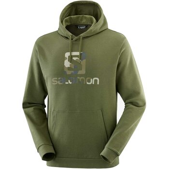 Salomon Outlife Logo Summer Hooded Pullover Unisex, Olive Night, XS
