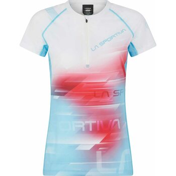 La Sportiva Veloce T-Shirt Womens, Malibu Blue/White, L