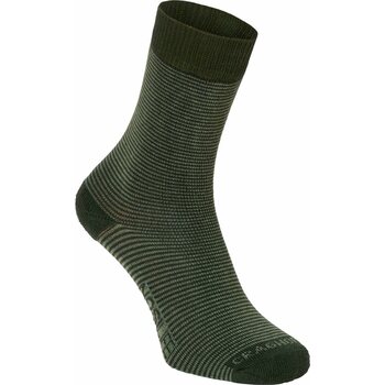 Craghoppers NosiLife Twin Pack Socks Womens, Parka Green / Dry Grass, EUR 39-42 (UK 6-8)