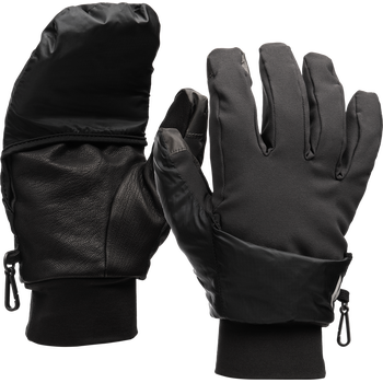 Black Diamond Wind Hood Softshell Gloves, Smoke, S