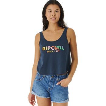 Rip Curl Icons Of Surf Pump Font Tank Womens, Navy, L