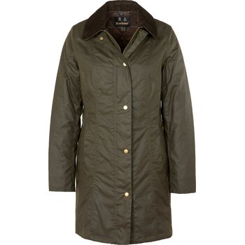 Barbour Belsay Wax Jacket Womens, Olive / Classic, S (UK10)