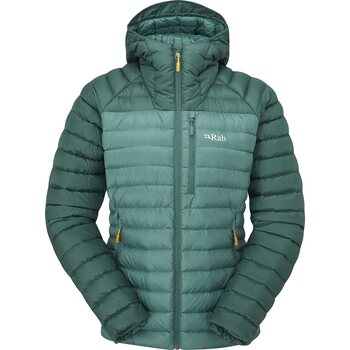 RAB Microlight Alpine Down Jacket Womens, Green Slate/Eucalyptus, XS (UK 8)