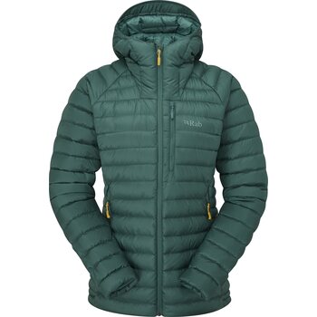 RAB Microlight Alpine Long Jacket Womens, Green Slate, XS (UK 8)