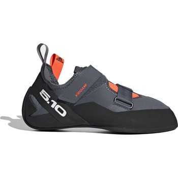 Velcro strapped climbing shoes