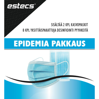 Estecs Kasvomaski (2kpl) + Desifiointipyyhkeitä (8kpl)