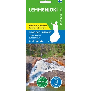 Lemmenjoki 1:100 000/1:50 000, vedenkestävä ulkoilukartta 2022