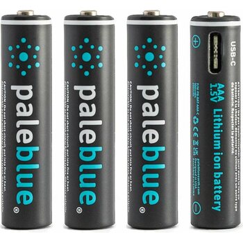 Pale Blue AAA USB-C Rechargeable Batteries