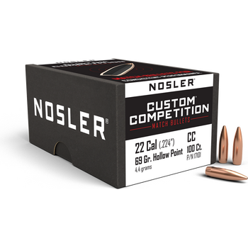 Nosler 22 Cal 69gr Custom Competition HPBT (100 kpl)